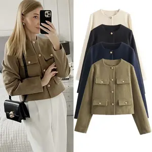 Women’s cropped long-sleeve black bomber jacket; autumn varsity jacket; casual coat; outdoor short jacket; aviator jacket for women