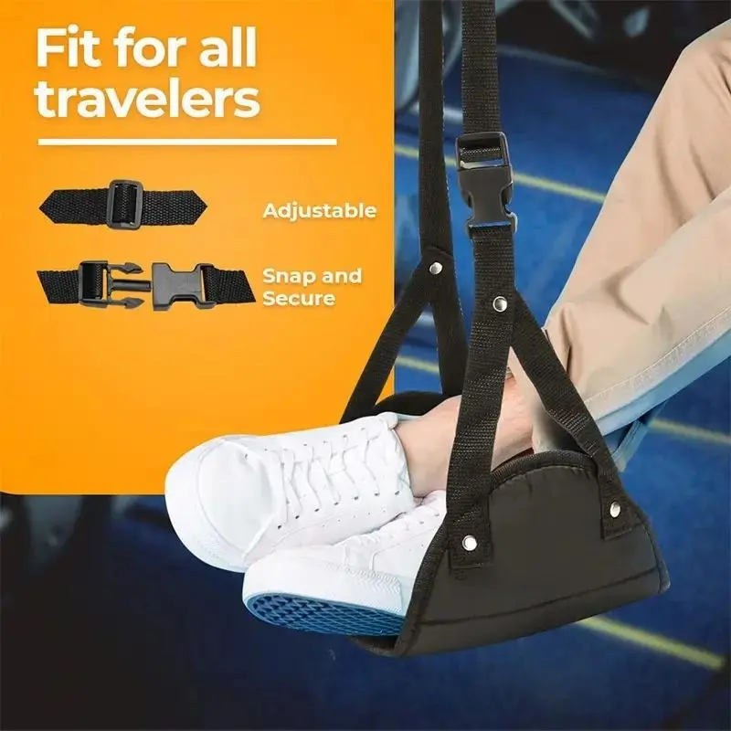 Portable Adjustable Ergonomic Height Adjustable Compact Size Durable Construction Travel Footrest Versatile in for Comfort, Ideal for Flying and Office Use, Perfect for Outdoor Relaxation