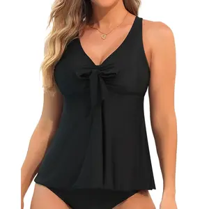 Yonique Womens Flowy Tankini Tops Only Modest Swim Tops Loose Fit Bathing Suit Tops No Bottom  SwimWeek  summervibes