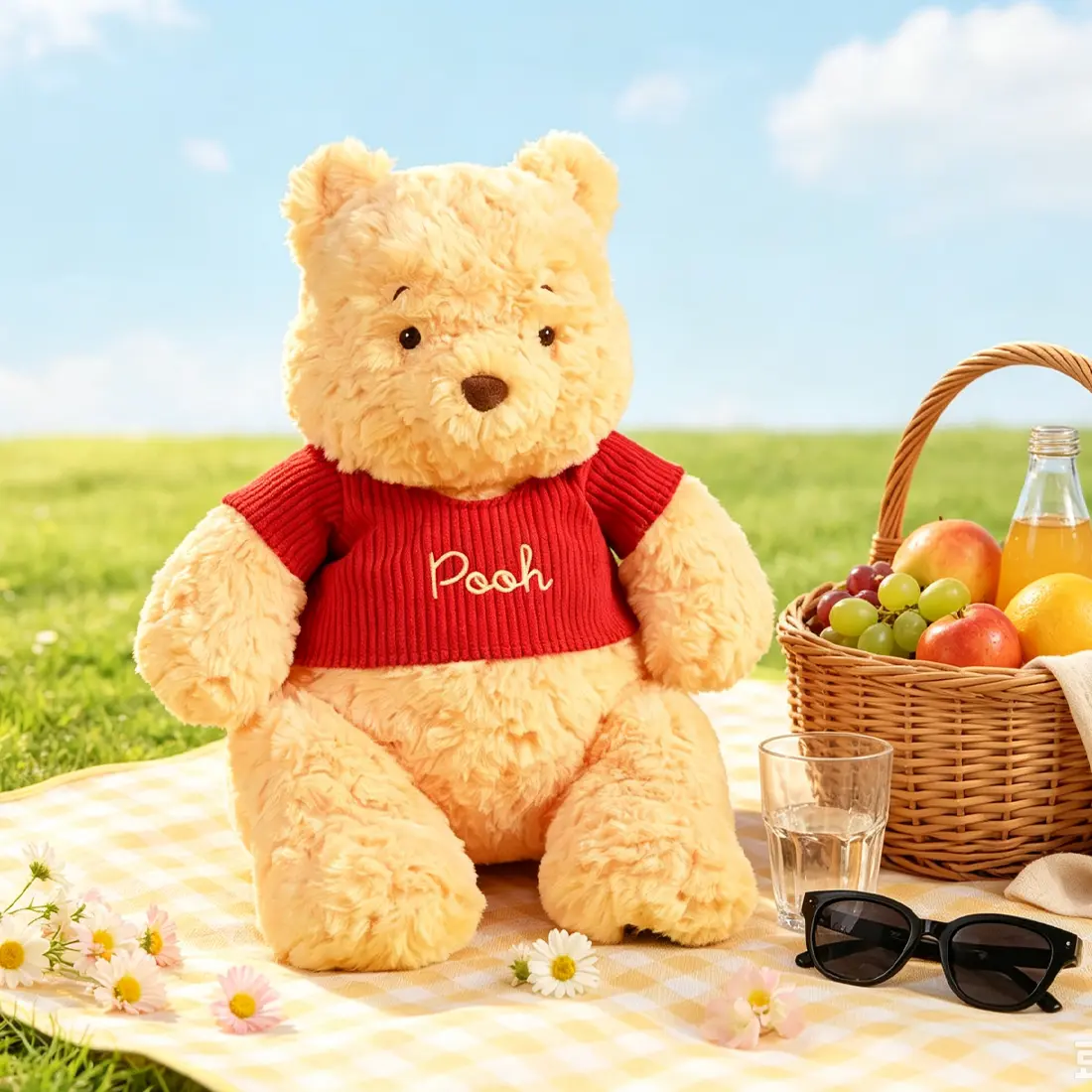 Disney Winnie the Pooh Ultra-Soft Squishy Animal Character Stuffed Toy - Soft Cuddly Gift, Cute Collectibles, Kawaii Pooh Toy, Aesthetic Room Plush, Huggable, Anime & Manga Inspired, Kids' Birthday Gift