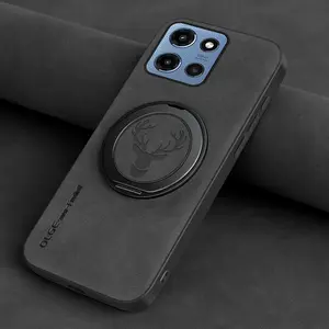 Père David's deer, 360° Spin Stand with Integrated Magnetic Kickstand for MOTO G Power 2025 /G 2025 /G 5G 2024/G Play 2024 5G /G Play 2024 4G /G Power 2024 5G, Luxury faux leather Case for G 2025 Phone Case, Fit for MagSafe and Car Holder