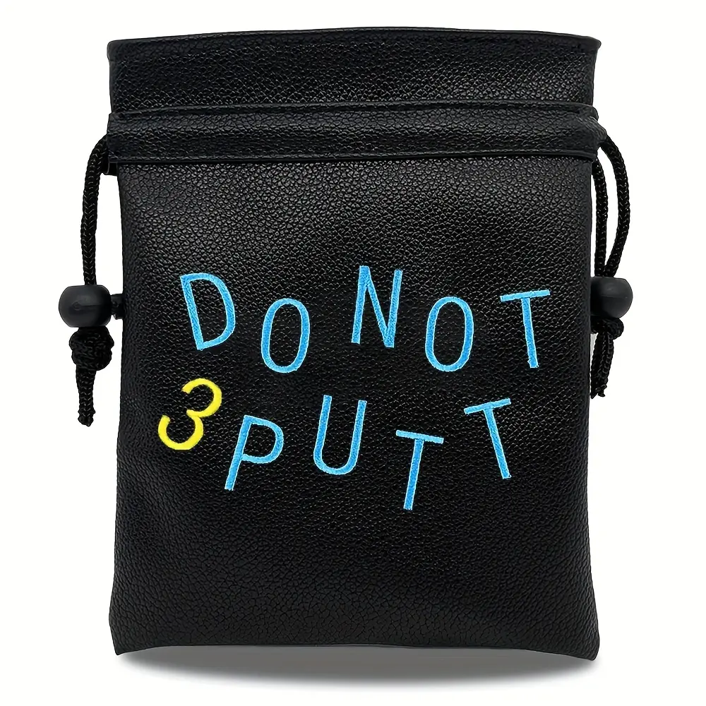 Humorous Golf Valuables Bag, Drawstring Closure, Portable Pouch for Golf Balls, Unisex Accessory, Unique Gift for Golfers, Golf Accessories