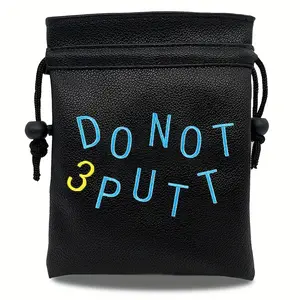 Humorous Golf Valuables Bag, Drawstring Closure, Portable Pouch for Golf Balls, Unisex Accessory, Unique Gift for Golfers