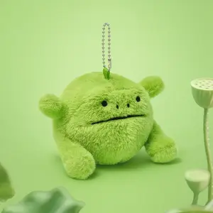 Cute Frog Plush Toy Keychain, Soft Stuffed Animal Accessory for Girls' Bags & Backpacks, Fun Gift Idea for Kids & Teens