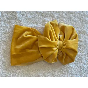 yellow velvet bow