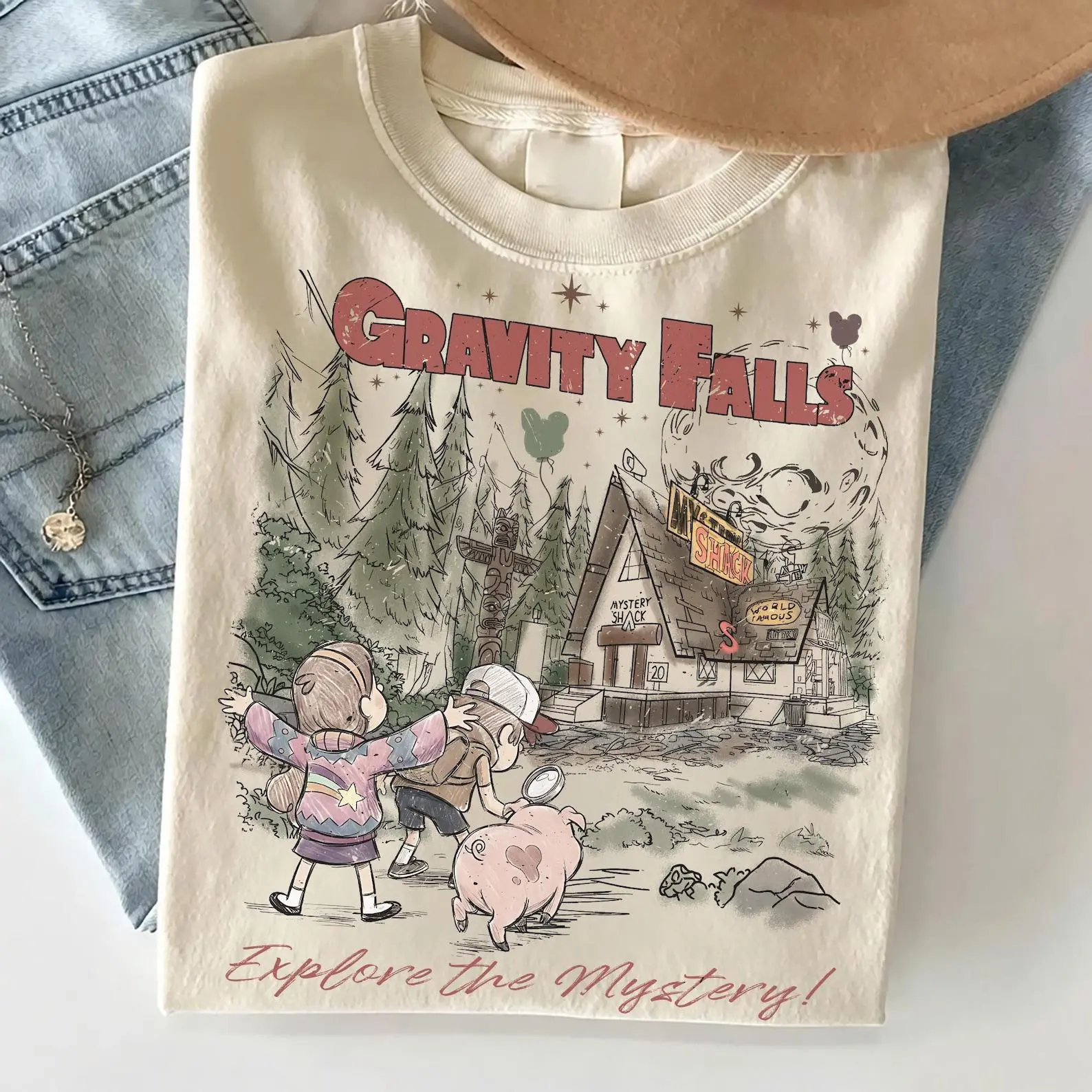 Gravity Falls Mystery Shack National Park T-Shirt, Mystery Forest Welcome Graphic Shirt, Adventure Cartoon Inspired Tee, Family Vacation Gift, Adult Kids Toddler T-Shirt