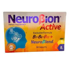 Neurobion Active Vitamin Dietary Supplement 30 Tablets-B1 B6 B12 & NeuroBlend- Sugar-Free & Edible Tablets for Adults
