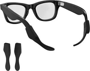 HiBloks Silicone Adjustable Glasses Ear Hook Cushions for Meta Gen 2 Smart Glasses & Sunglasses (Wayfarer, Skyler, Headliner Models) - Anti-Slip Grippers, Wearable Device Accessories