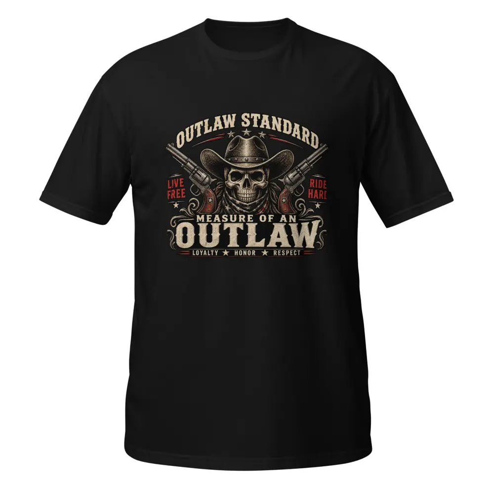 Outlaw Standard Measure of an Outlaw Western Skull Tee
