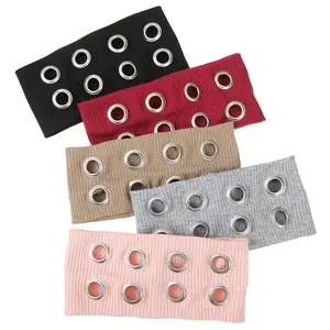 AWAYTR 5Pack Y2K Headband for Women Girls Grunge Punk Hollowed Out Eyelets Elastic Hair Band Casual Wide Headbands Stretchy Harajuku Hair Accessories