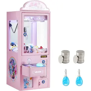 VEVOR Claw Crane Machine, Medium-Sized Arcade Game Machine with Claw+ Grabber Double-Layer, Light Sound, Toy Candy Grabber Prize Dispenser Vending Toy, for Commercial Home Cinema, Black PurpleVEVOR Super Brand Day