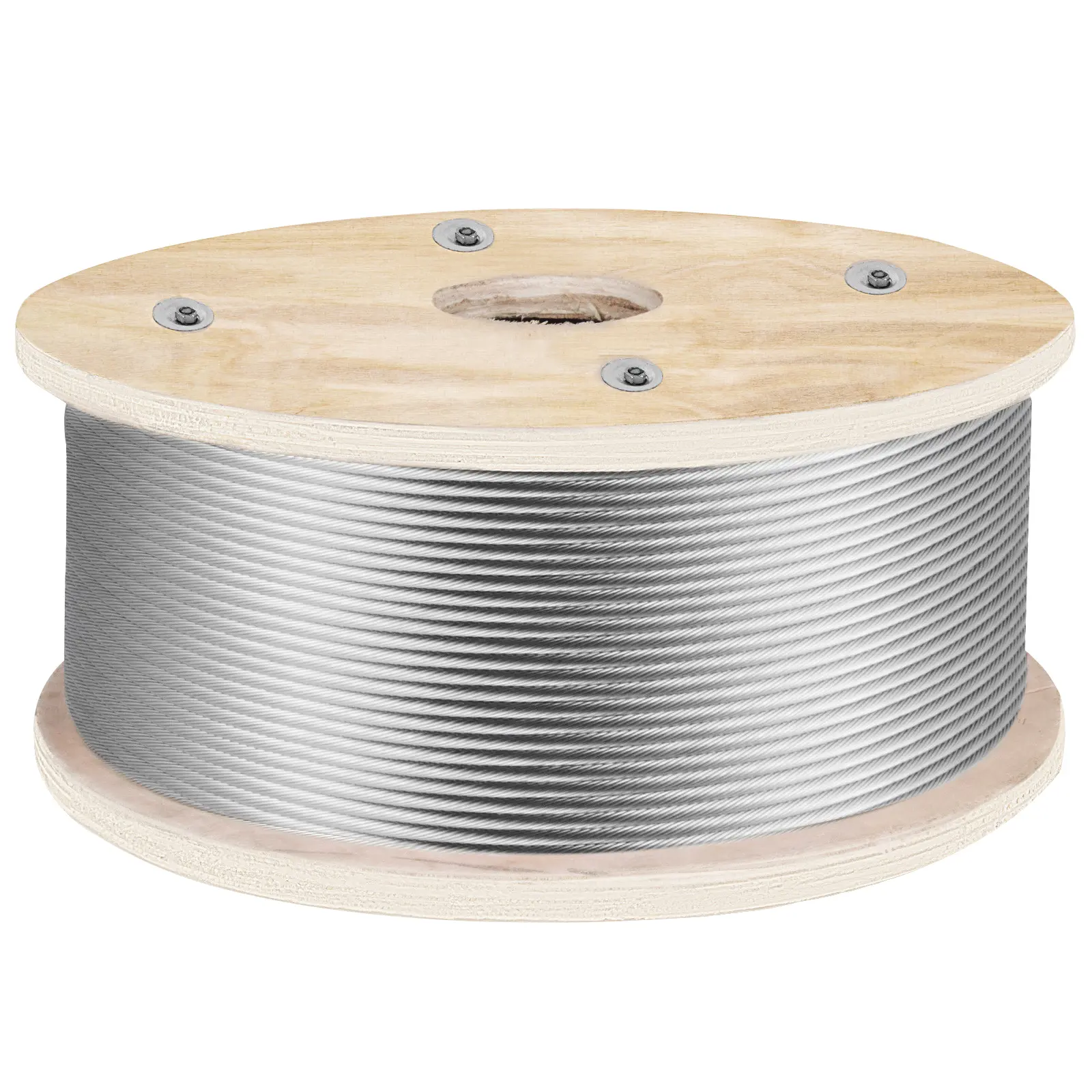 【Summerfinds】Tuspuzz 316 Stainless Steel Wire Rope 500ft Length Steel Wire Cable 3/16 InchSteel Cable Railing Decking With 1x19 Strands Construction4700lbs Breaking Strength For StairHandrailClothesline, Heavy Duty, Steel Cable Ropes