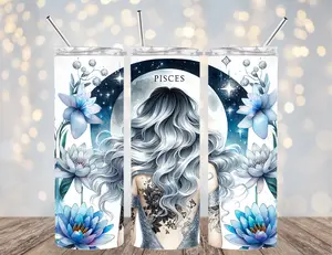 20 OZ ZODIAC -NEWEST STYLE INSULATED SKINNY TUMBLER W/ STRAW