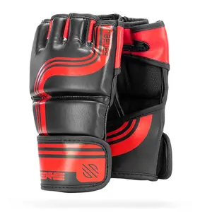 CORE Series 4 oz MMA Grappling Gloves - Red & Black, Designed for MMA Combat, Durable Materials, Ideal for Grappling and Fighting