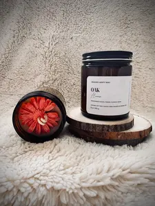 Oak Heaven Soy Wax Candle. Aroma Decor, Fragrance Scent. Small batch candles