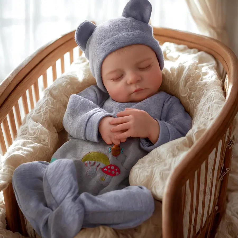 Cute Reborn Baby Doll, 20in Single Doll with Soft Touch, Realistic Skin Tone & Features, Polyvinyl Limbs, Cotton Body, Washable, Perfect Gift for Kids 3+ on Birthdays, Holidays, Cute Dolls