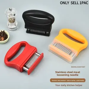 Meat Tenderizer Needle Stainless Steel, Beef Pork Meat Hammer, Flavor Infusion Tool, Meat Loosening, Non-Stainless Steel Meat Tenderizer