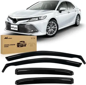 Nilight in Channel Window Rain Guards for Toyota Camry 2018 2019 2020 2021 2022 2023 2024 Vent Window Visors, Window Deflectors-4PCS Car Accessories Automotive protection