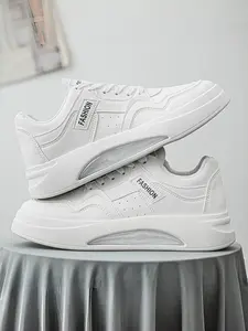 Waterproof White Sneakers for Men | Breathable Lift Shoes | Unique Design for Casual & Light Sports