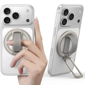 2026 New Release: Foldable Silicone Wristlet Design Phone Stand - Ultra-Compact, Travel-Ready, 360° Rotatable Desktop Holder