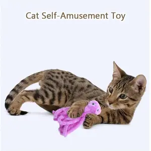 Cartoon Octopus-Shaped Cat Toy, Cute Plush Cat Teaser and Chew Toy (1 Count/3 Counts), Durable Interactive Pet Toy for Cats and Dogs