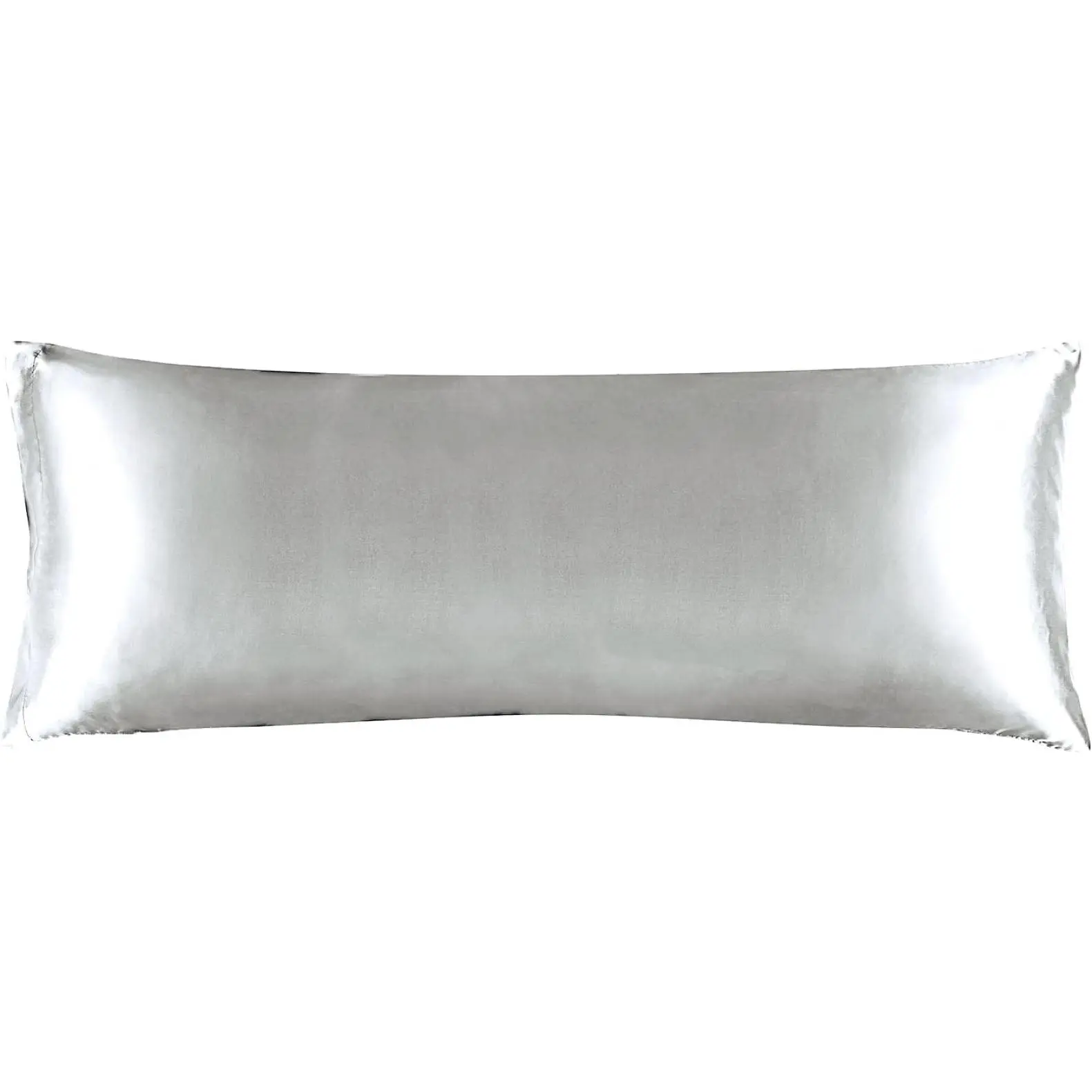 1-Count Luxurious Satin Body Pillowcase for Hair and Skin, 1 x Body (20x54 Inches) Silky Bedding Pillowcase (Silver), 1 X Body (20 X 54 Inches)