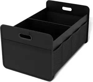 Car Trunk Organizer, Foldable Organizer for Car, Automotive Consoles & Organizers, Storage with Reinforced Handles (Small, Black)