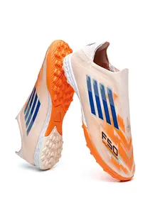 Men's Football Shoes TF Nails Outdoor Sports Sneakers, Turf Shoes, Durable Anti-Slip Rubber Sole, Strong Grip, Ankle Protection, All Season Use