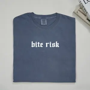 MAPTEES Bite Risk Comfort Colors Shirt, Weirdcore Graphic Tee, Strangecore T-shirt, Funny Sarcastic Quote Outfits, Sarcastic Attitude Clothing