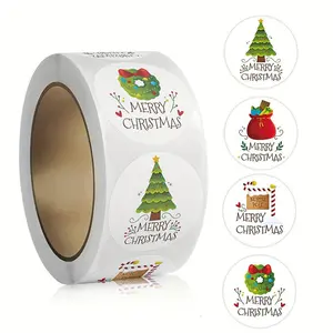Festive Christmas Stickers for Envelopes and Gifts, Enhance Your Holiday Celebrations with Cheerful Designs and Colors, Decoration Sticker