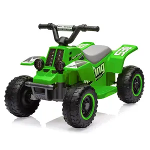 6V Kids Ride On Car,4-Wheeler Quad ATV Play Car for Kids,1.76MPH Max Speed,Ride On Toy for Boys & Girls Gift,Rubber Handles,Push-Button Accelerator,Green