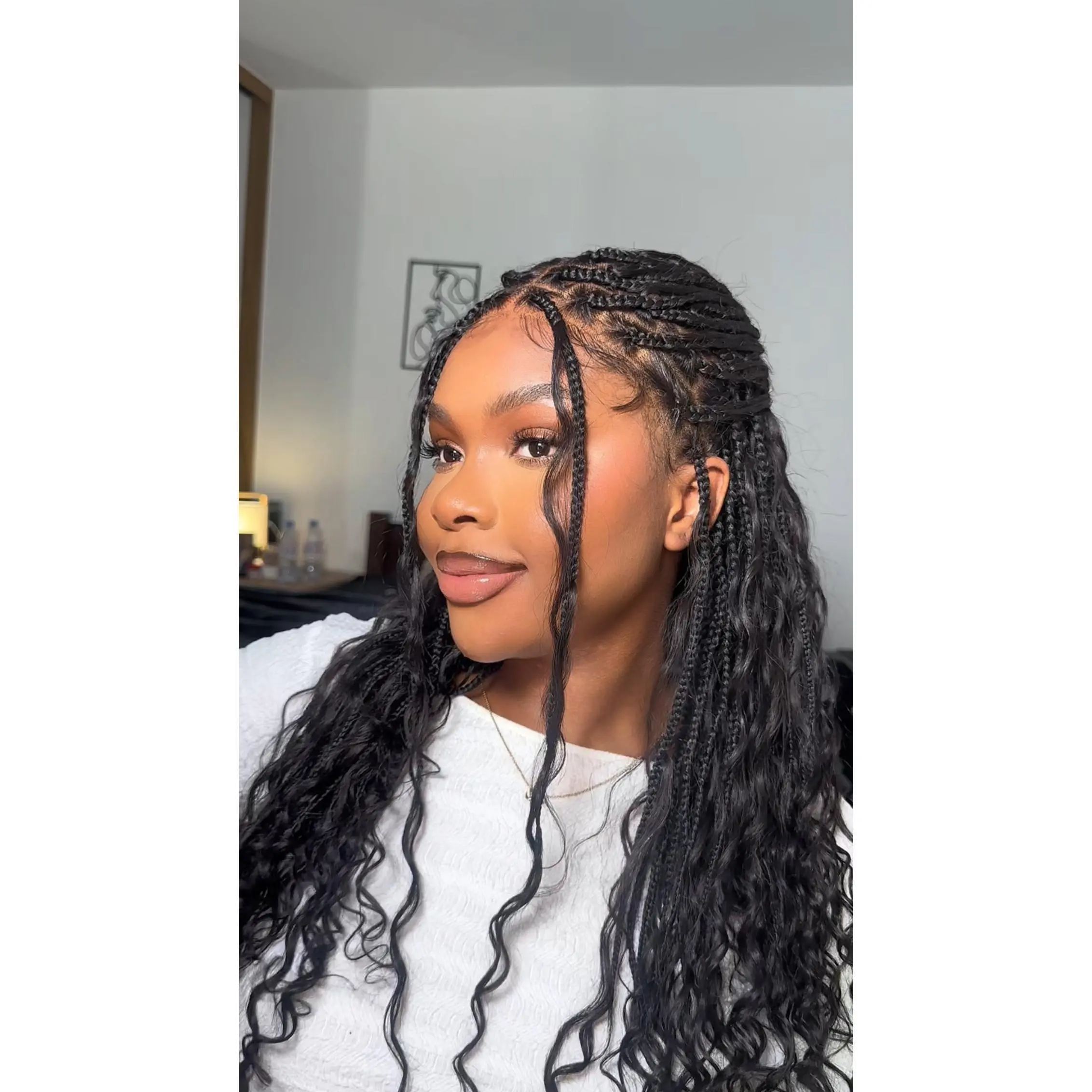 JALIZA Kiki 24" Pre Bleached Human Hair Lace Base Swiss HD Full Lace Human Hair Curls Boho Box Braided Wig Glueless Curly Wig Glueless Hd Wigs