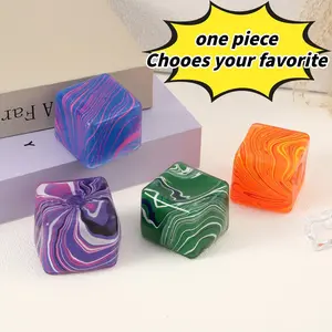 Creative Jelly Flow Texture Cube Squeeze Toy, Decompression Squeeze, Slow Rebound Stress Relief, Relieve Learning Anxiety, Work Pressure, Relaxing Fun