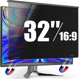 32 Inch  Screen for Frameless   16:9 Aspect Ratio, Blue Light Screen Protector Eye Protection Anti-Spy Shield, 32in Removable  Filter