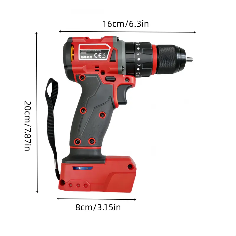 1-Pcs Cordless Brushless Impact Drill Kit - 550-in-lbs Torque, 0-1700 RPM Variable Speed, M18 Interface (Battery & Charger Compatible) - Heavy-Duty Power Tool for DIY Enthusiasts, Home DIY & Construction