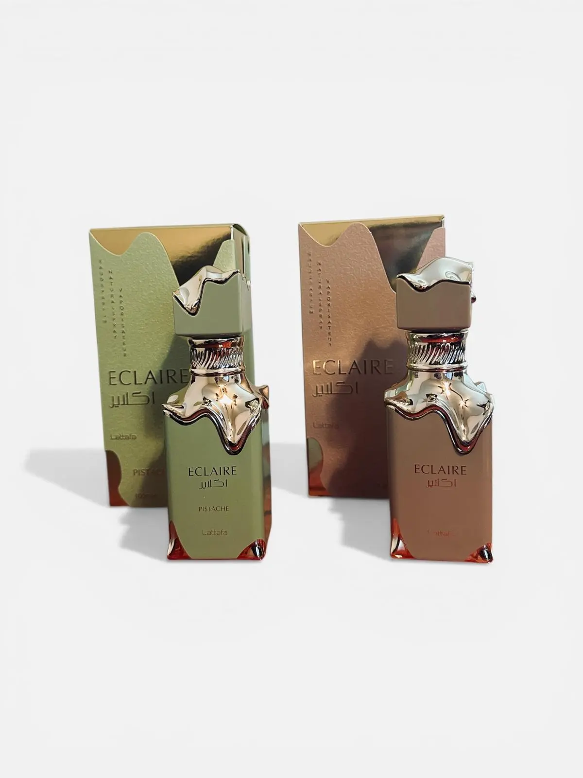Lattafa Eclaire & Pistache Perfume Set, Creamy Gourmand Signature Scent with Sweet Vanilla Notes, 2-Piece 100ml Unisex Multi-Pack, Limited Edition, Adults, Cruelty Free, Sweet Gourmand – Vanilla, Vanilla Caramel