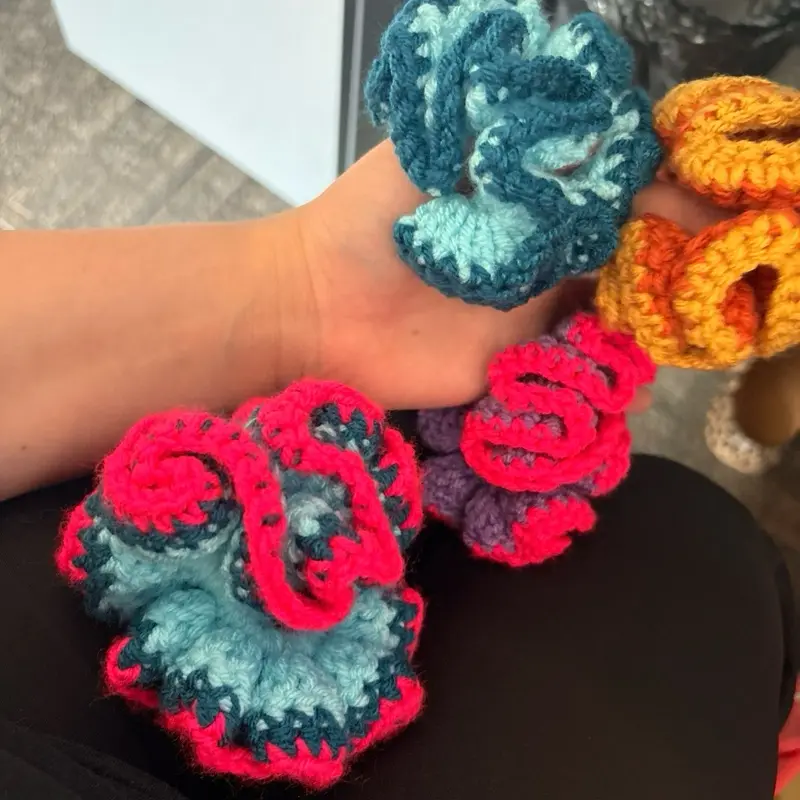Crochet Ruffle Scrunchie