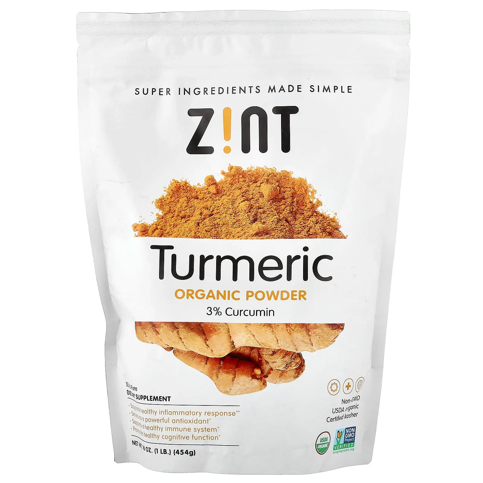 Zint Turmeric Organic Powder, 16 oz (454 g)