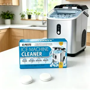Ice Machine Cleaner Maker Descaler -  Clean Tablets Compatible with Frigidaire, Opal, GE Profile, Kitchenaid, Nickel Safe Scale Remover for Countertop, Nugget Ice Makers