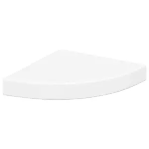 vidaXL Wall Corner Shelf, Floating Corner Shelf, Display Shelf, Wall Mounted Shelf for Book DVD CD Photo Frame Display, Modern Style, White MDF 323895