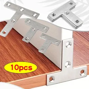 10pcs large medium small/T-shaped corner codes 90 degree right angle brackets, fasteners used to fix tables, chairs, and shelves Sturdy Bracket