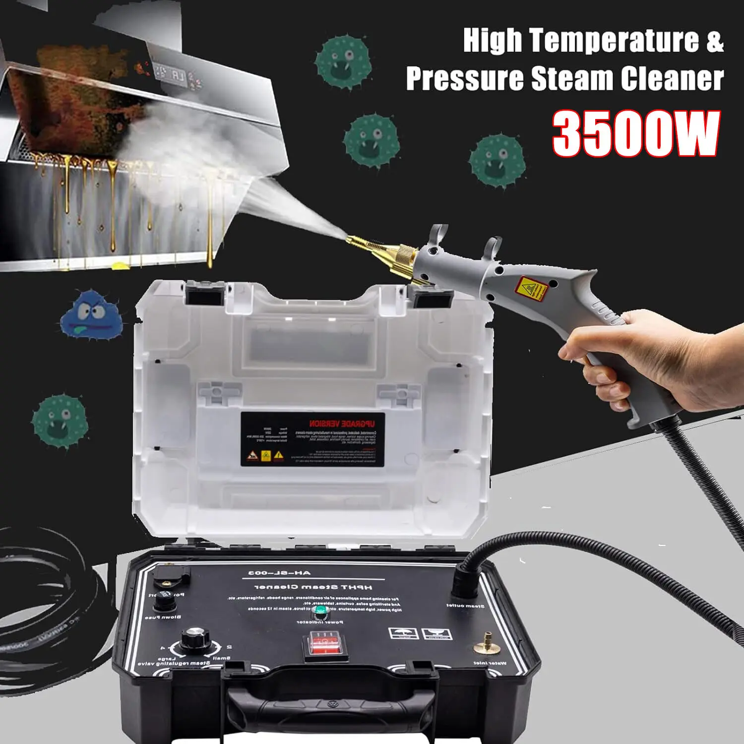 3500W Handheld Car Detailing Cleaning Machine High Temp Steam Cleaner Household 3500W Handheld Car Detailing Cleaning Machine High Temp Steam Cleaner Household