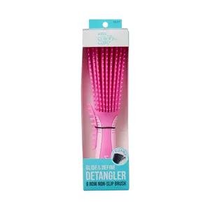 Kiss Colors & Care Glide & Define Non-Slip Detangling Brush