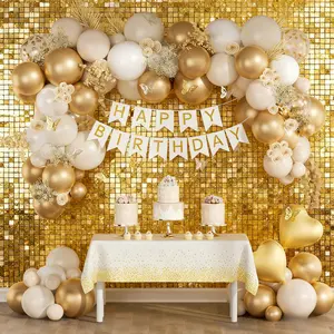 24/36Pcs Shimmer Wall Backdrop Panels, Sequins Backdrop Decoration Panels, Photo Backdrops For Birthday, Anniversary, Wedding Engagement