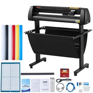 【Summervibes】VEVOR Vinyl Cutter,  , 34Inch Bundle, Vinyl Cutter Machine, Manual Vinyl Printer, LCD Display Plotter Cutter Sign Cutting with Signmaster Software for Design and Cut, with Supplies, Tools
