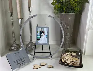 Wedding guest book 2-sided acrylic photo frame