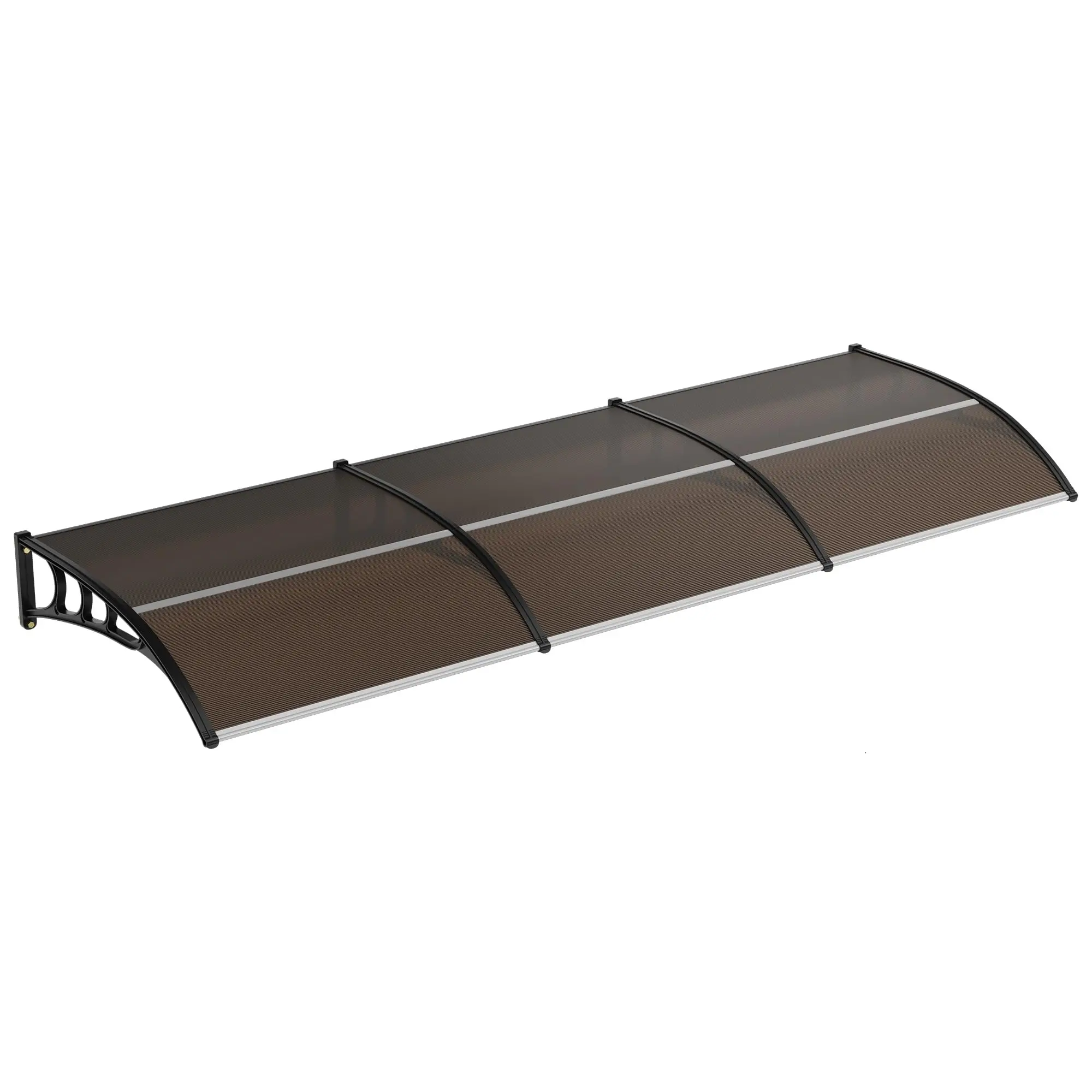 Garvee Awning for Door Entrance, 40''X120''’’ Window Awning Canopy Exterior, UV Rain Snow Sunlight Protection Door Awning with Plastic Steel Bracket,Polycarbonate Cover, Brown Board, Front Door
