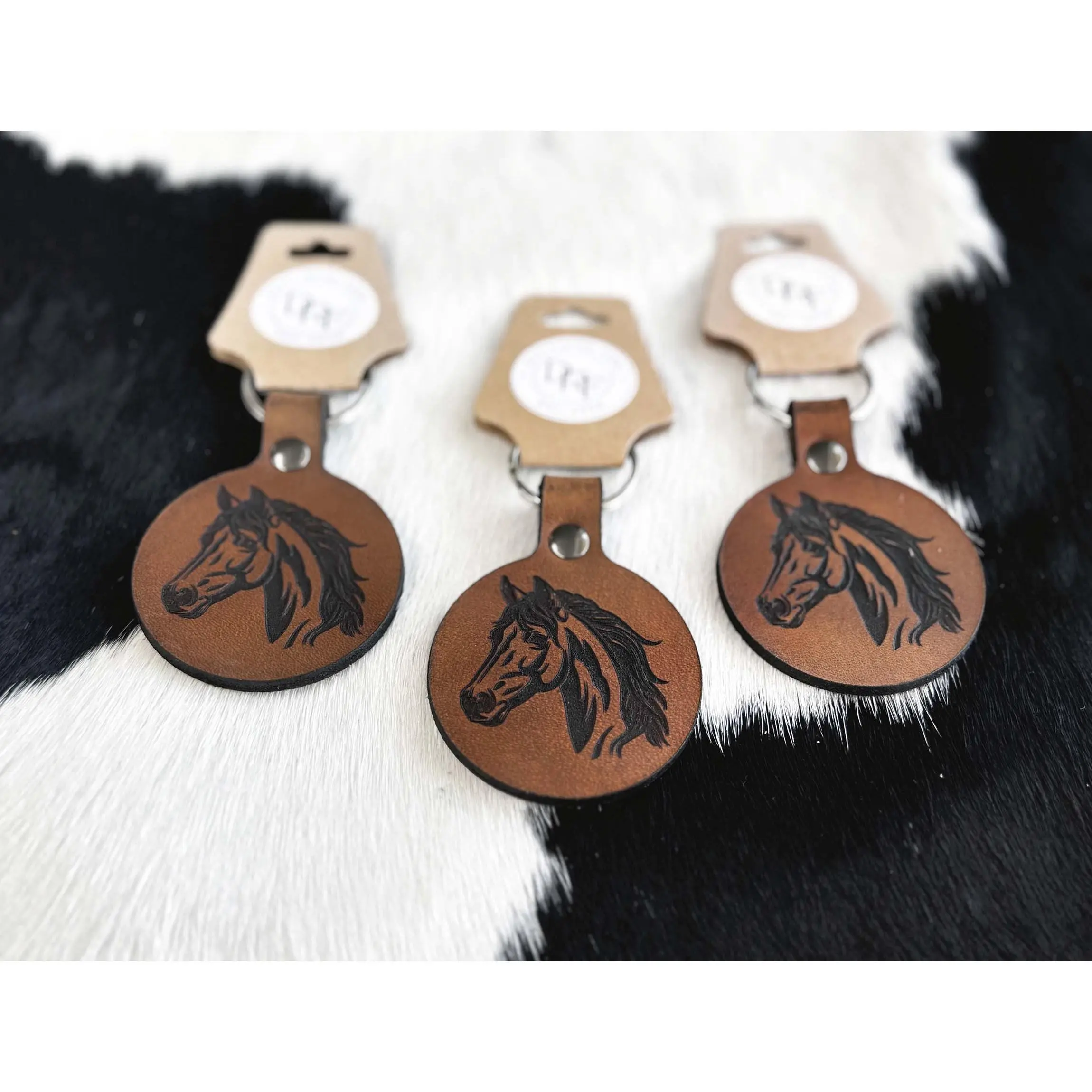 Keychain Leather Horse