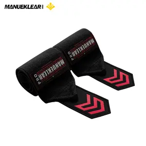 MANUEKLEAR Weightlifting Wrist Wraps, Professional Wrist Support for Powerlifting Competitions, Strength Training and Bodybuilding