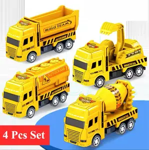 4 Pcs Educational Cars Children Kid Pull Back Toy Warrior Engineering Vehicle Model Four Mini Cars Truck